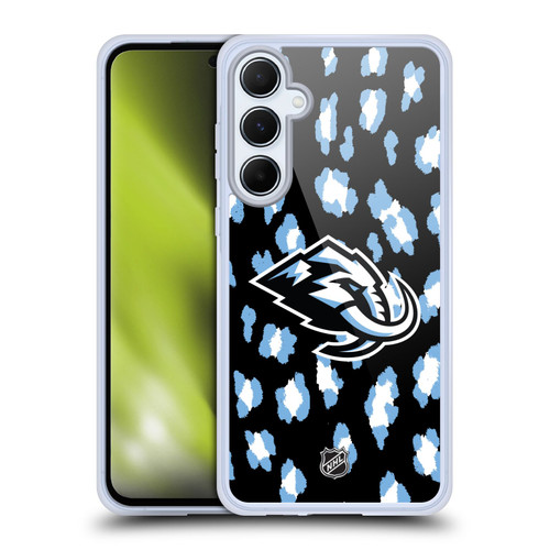 NHL Utah Mammoth Leopard Pattern Soft Gel Case for Samsung Galaxy A55 5G