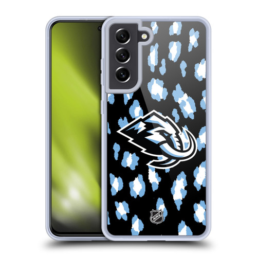 NHL Utah Mammoth Leopard Pattern Soft Gel Case for Samsung Galaxy S21 FE 5G