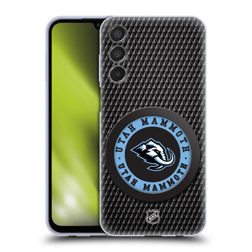 NHL Utah Mammoth Puck Texture Soft Gel Case for Samsung Galaxy M15/F15 5G
