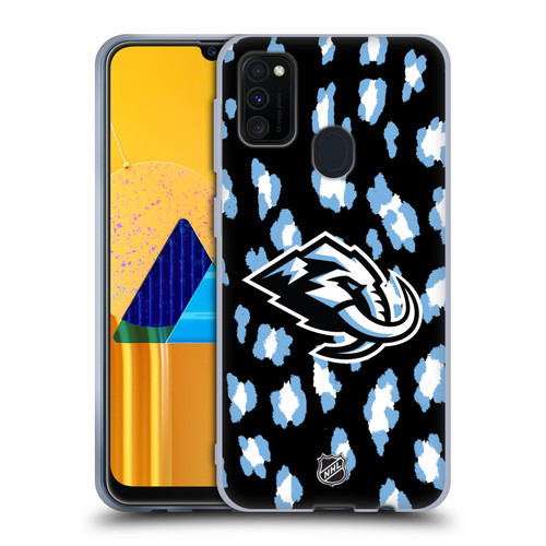 NHL Utah Mammoth Leopard Pattern Soft Gel Case for Samsung Galaxy M30s (2019)/M21 (2020)