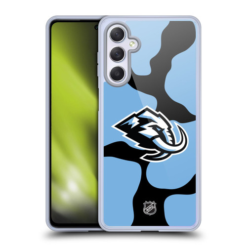 NHL Utah Mammoth Cow Pattern Soft Gel Case for Samsung Galaxy M54 5G