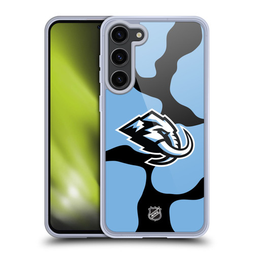 NHL Utah Mammoth Cow Pattern Soft Gel Case for Samsung Galaxy S23+ 5G