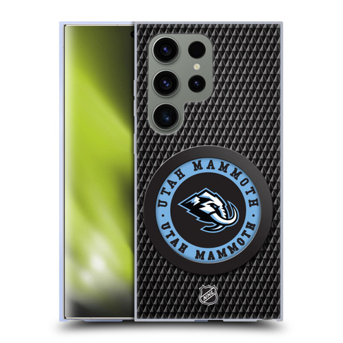 NHL Utah Mammoth Puck Texture Soft Gel Case for Samsung Galaxy S24 Ultra 5G