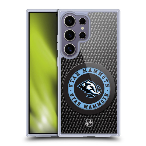 NHL Utah Mammoth Puck Texture Soft Gel Case for Samsung Galaxy S25 Ultra