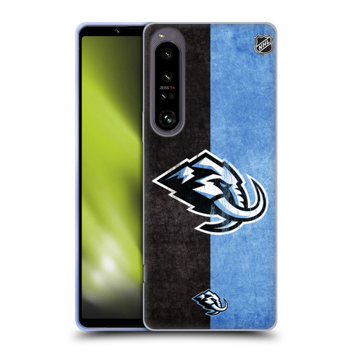 NHL Utah Mammoth Half Distressed Soft Gel Case for Sony Xperia 1 IV