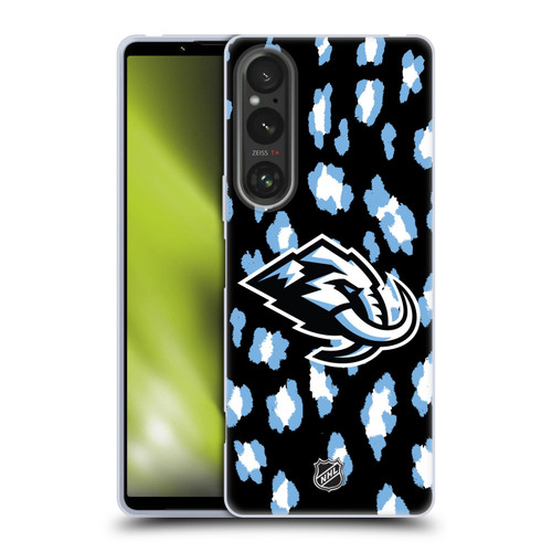 NHL Utah Mammoth Leopard Pattern Soft Gel Case for Sony Xperia 1 V 5G