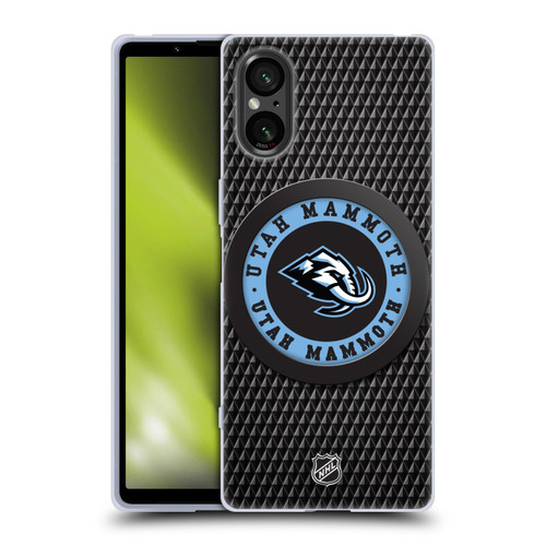 NHL Utah Mammoth Puck Texture Soft Gel Case for Sony Xperia 5 V 5G