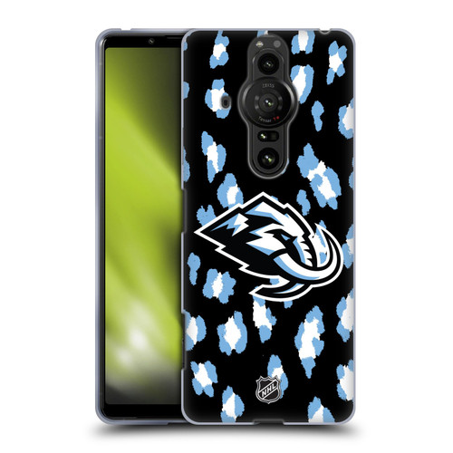 NHL Utah Mammoth Leopard Pattern Soft Gel Case for Sony Xperia Pro-I