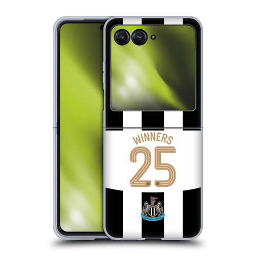 Newcastle United Football Club 2025 Cup Winners Home Kit Soft Gel Case for Motorola Razr 40 Ultra / Razr+ 2023