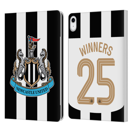 Newcastle United Football Club 2025 Cup Winners Home Kit Leather Book Wallet Case Cover For Apple iPad 10.9 2022/2025
