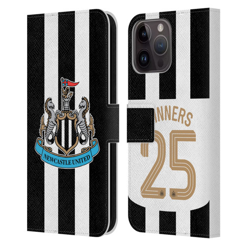 Newcastle United Football Club 2025 Cup Winners Home Kit Leather Book Wallet Case Cover For Apple iPhone 15 Pro Max