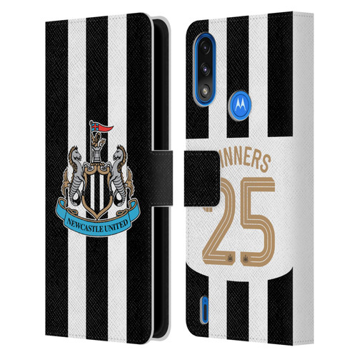 Newcastle United Football Club 2025 Cup Winners Home Kit Leather Book Wallet Case Cover For Motorola Moto E7 Power / Moto E7i Power