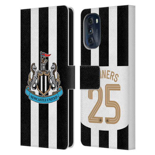 Newcastle United Football Club 2025 Cup Winners Home Kit Leather Book Wallet Case Cover For Motorola Moto G (2022)