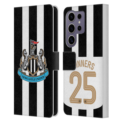 Newcastle United Football Club 2025 Cup Winners Home Kit Leather Book Wallet Case Cover For Samsung Galaxy S25 Ultra