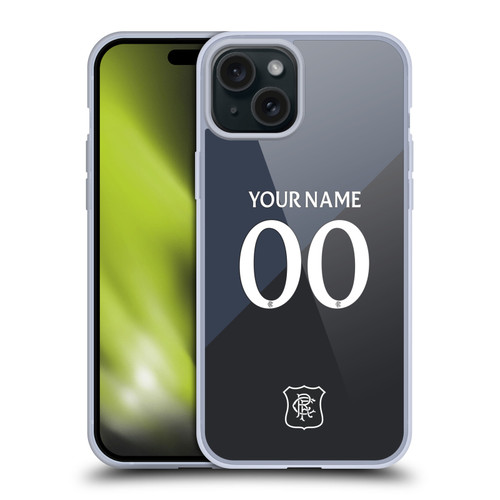 Custom Customised Personalised Rangers FC 2025/26 Kit Third Soft Gel Case for Apple iPhone 15 Plus