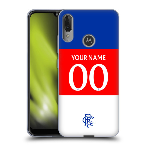 Custom Customised Personalised Rangers FC 2025/26 Kit Away Soft Gel Case for Motorola Moto E6 Plus