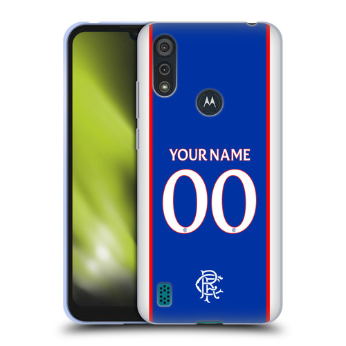 Custom Customised Personalised Rangers FC 2025/26 Kit Home Soft Gel Case for Motorola Moto E6s (2020)
