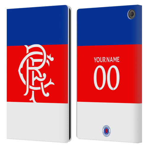 Custom Customised Personalised Rangers FC 2025/26 Kit Away Leather Book Wallet Case Cover For Amazon Fire Max 11 2023