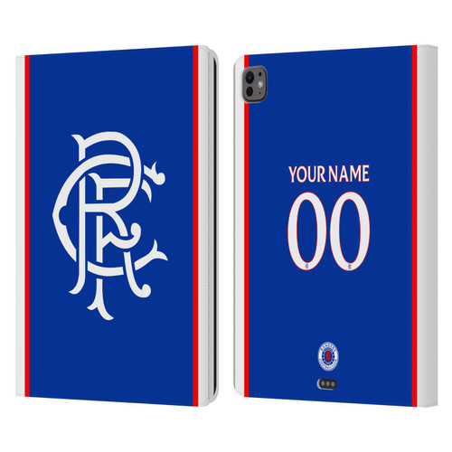Custom Customised Personalised Rangers FC 2025/26 Kit Home Leather Book Wallet Case Cover For Apple iPad Pro 13 M4 2024