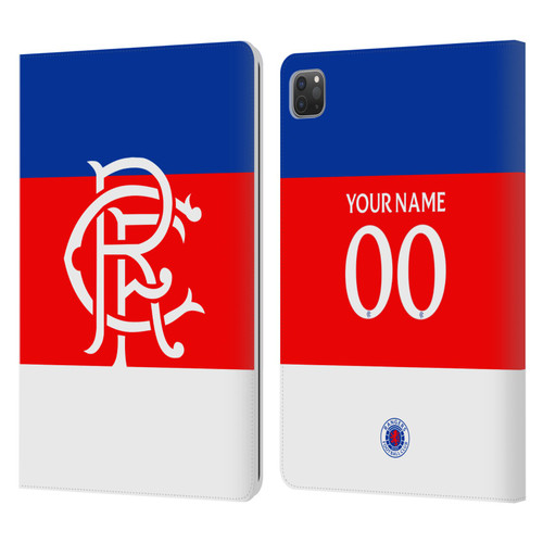 Custom Customised Personalised Rangers FC 2025/26 Kit Away Leather Book Wallet Case Cover For Apple iPad Pro 11 2020 / 2021 / 2022