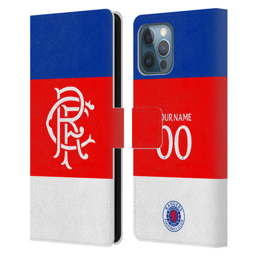 Custom Customised Personalised Rangers FC 2025/26 Kit Away Leather Book Wallet Case Cover For Apple iPhone 12 Pro Max