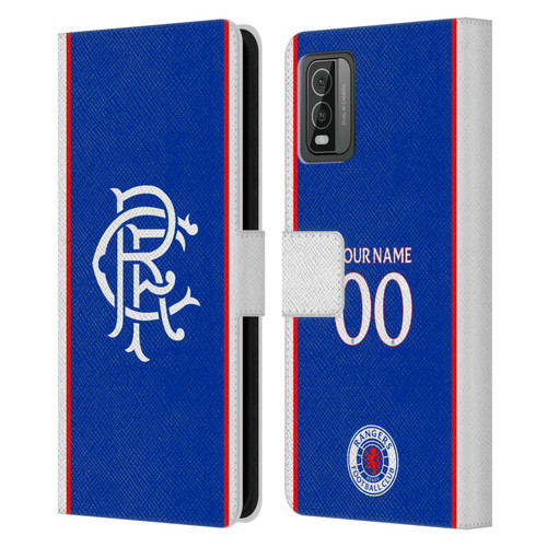 Custom Customised Personalised Rangers FC 2025/26 Kit Home Leather Book Wallet Case Cover For Nokia C210