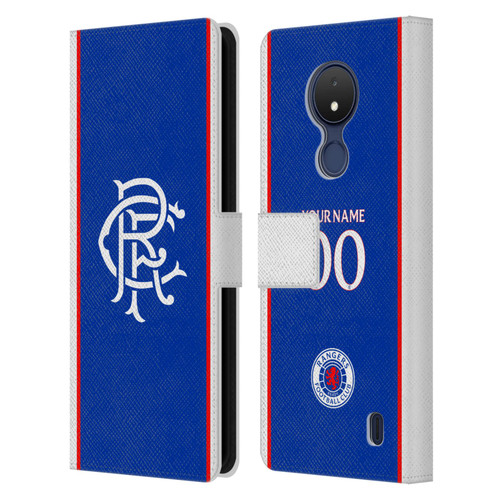 Custom Customised Personalised Rangers FC 2025/26 Kit Home Leather Book Wallet Case Cover For Nokia C21 Custom Customised Personalised Rangers FC 2025/26 Kit Home Leather Book Wallet Case Cover For Nokia C21