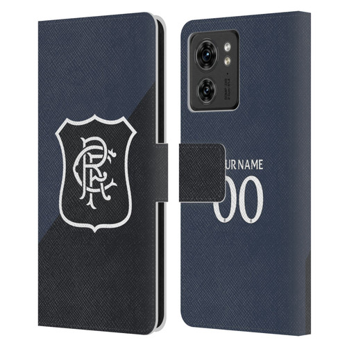 Custom Customised Personalised Rangers FC 2025/26 Kit Third Leather Book Wallet Case Cover For Motorola Moto Edge 40/Edge (2023)