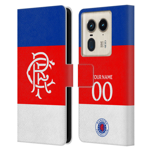 Custom Customised Personalised Rangers FC 2025/26 Kit Away Leather Book Wallet Case Cover For Motorola Edge 50 Ultra/X50 Ultra