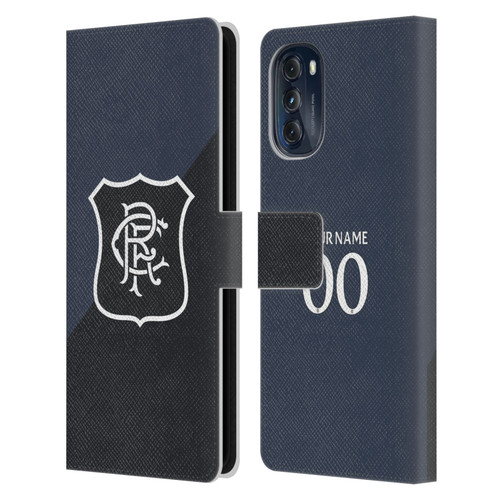 Custom Customised Personalised Rangers FC 2025/26 Kit Third Leather Book Wallet Case Cover For Motorola Moto G (2022)