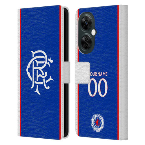 Custom Customised Personalised Rangers FC 2025/26 Kit Home Leather Book Wallet Case Cover For OnePlus Nord N30