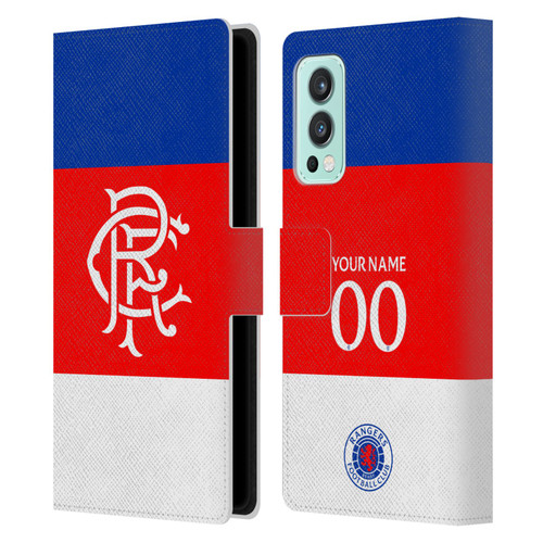 Custom Customised Personalised Rangers FC 2025/26 Kit Away Leather Book Wallet Case Cover For OnePlus Nord 2 5G Custom Customised Personalised Rangers FC 2025/26 Kit Away Leather Book Wallet Case Cover For OnePlus Nord 2 5G