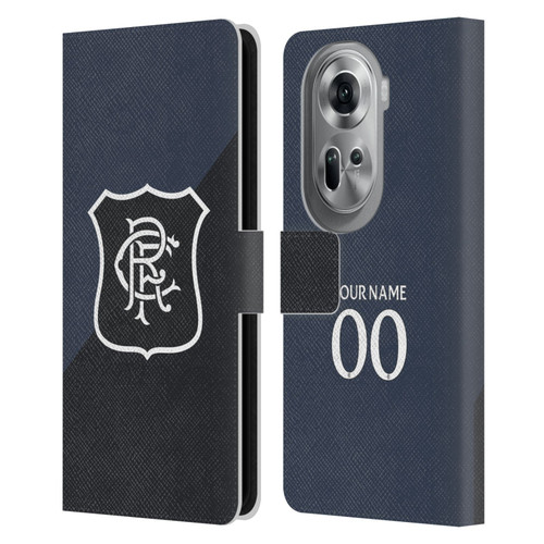 Custom Customised Personalised Rangers FC 2025/26 Kit Third Leather Book Wallet Case Cover For OPPO Reno11 Pro