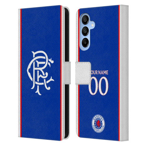 Custom Customised Personalised Rangers FC 2025/26 Kit Home Leather Book Wallet Case Cover For Samsung Galaxy A16 5G