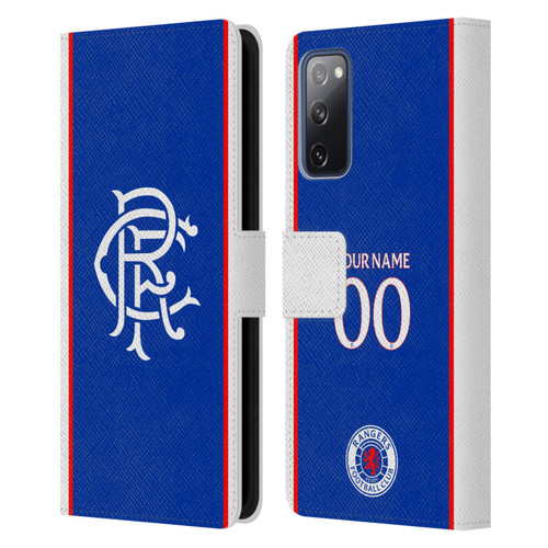 Custom Customised Personalised Rangers FC 2025/26 Kit Home Leather Book Wallet Case Cover For Samsung Galaxy S20 FE / 5G