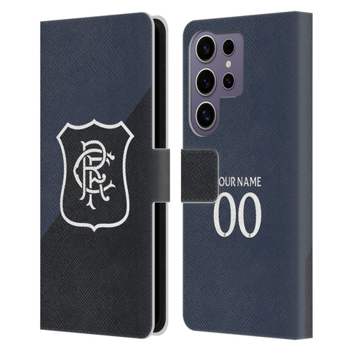 Custom Customised Personalised Rangers FC 2025/26 Kit Third Leather Book Wallet Case Cover For Samsung Galaxy S25 Ultra