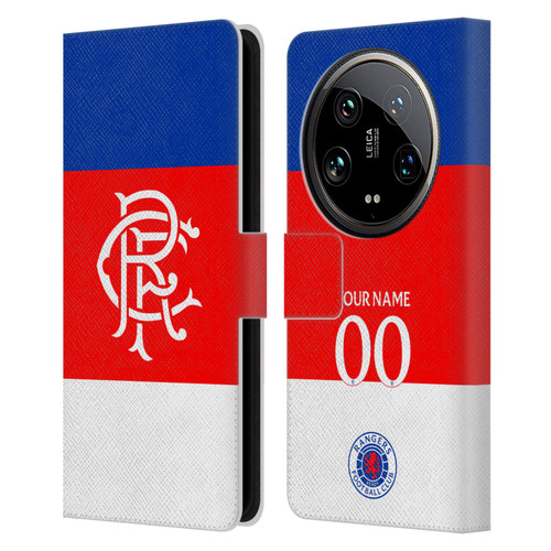 Custom Customised Personalised Rangers FC 2025/26 Kit Away Leather Book Wallet Case Cover For Xiaomi 14 Ultra