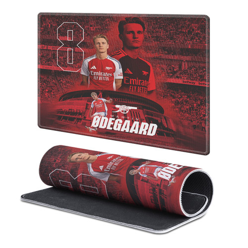 Arsenal FC 2024/25 Crest Kit And Players Martin Ødegaard Gaming Office Desk PC Keyboard Mouse Mat Pad - S Arsenal FC 2024/25 Crest Kit And Players Martin Ødegaard Gaming Office Desk PC Keyboard Mouse Mat Pad - S