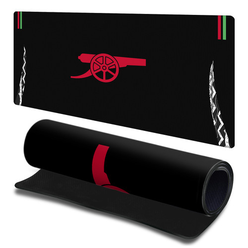 Arsenal FC 2024/25 Crest Kit And Players Away Gaming Office Desk PC Keyboard Mouse Mat Pad 23.62 x 11.81 x 0.12 inches (600 x 300 mm) - L