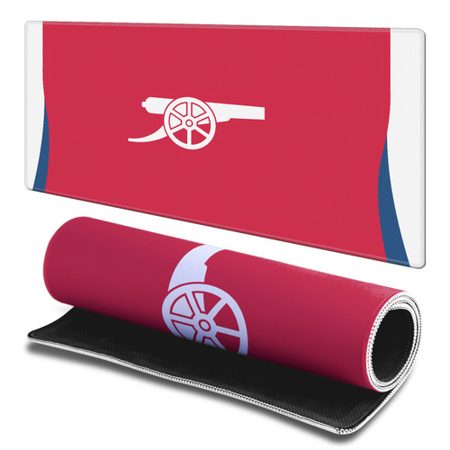Arsenal FC 2024/25 Crest Kit And Players Home Gaming Office Desk PC Keyboard Mouse Mat Pad - L