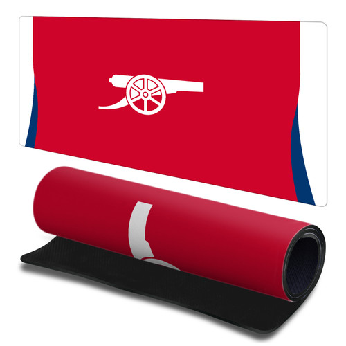 Arsenal FC 2024/25 Crest Kit And Players Home Gaming Office Desk PC Keyboard Mouse Mat Pad 23.62 x 11.81 x 0.12 inches (600 x 300 mm) - L