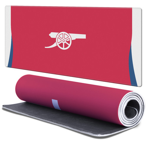 Arsenal FC 2024/25 Crest Kit And Players Home Gaming Office Desk PC Keyboard Mouse Mat Pad 37.4 x 15.75 x 0.16 inches (900 x 400 mm) - XL