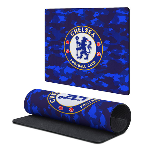 Chelsea Football Club Crest Logo Camou Gaming Office Desk PC Keyboard Mouse Mat Pad 9.84 x 11.81 x 0.12 inches (250 x 300 mm) - S