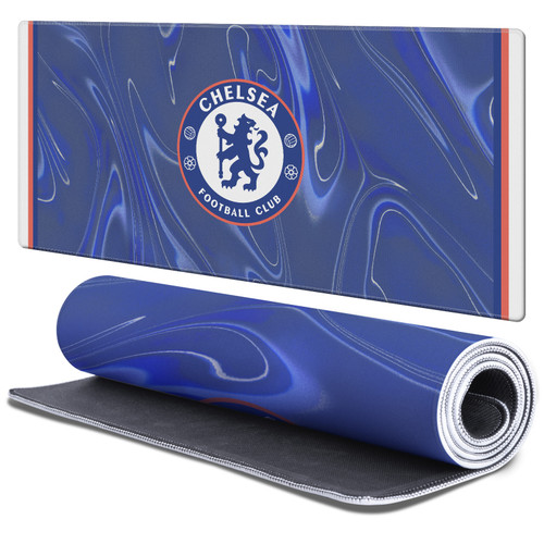 Chelsea Football Club 2024/25 Kit Home Gaming Office Desk PC Keyboard Mouse Mat Pad 37.4 x 15.75 x 0.16 inches (900 x 400 mm) - XL