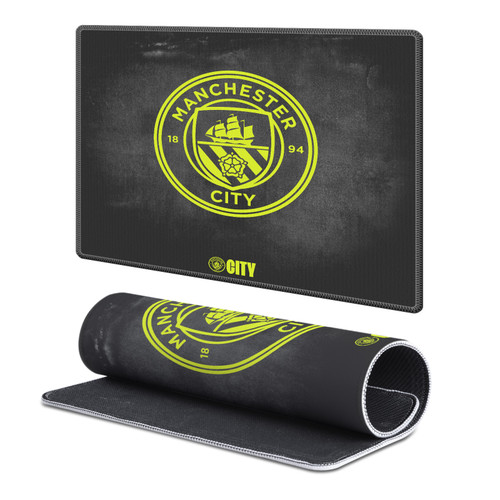 Manchester City Man City FC Crest Logo Black Gaming Office Desk PC Keyboard Mouse Mat Pad - S