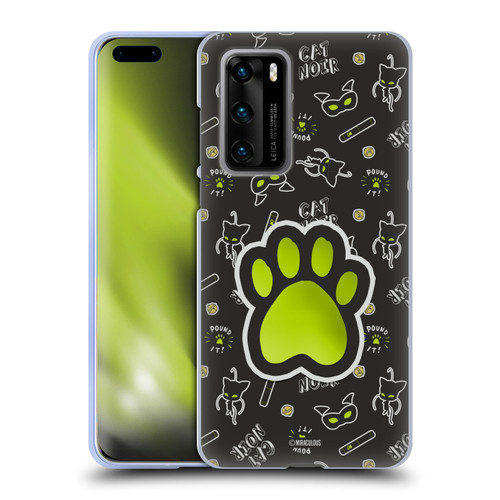 Miraculous Ladybug Character Art And Patterns Cat Noir In Black Soft Gel Case for Huawei P40 5G