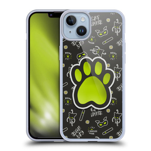 Miraculous Ladybug Character Art And Patterns Cat Noir In Black Soft Gel Case for Apple iPhone 14 Plus