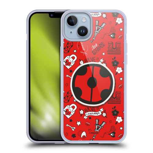 Miraculous Ladybug Character Art And Patterns Ladybug In Red Soft Gel Case for Apple iPhone 14 Plus