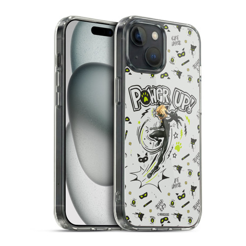 Miraculous Ladybug Character Art And Patterns Cat Noir Soft Gel Case for Apple iPhone 15 & MagSafe