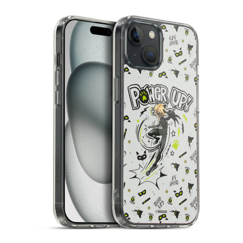 Miraculous Ladybug Character Art And Patterns Cat Noir Soft Gel Case for Apple iPhone 15 Plus & MagSafe